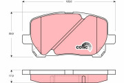 GDB3315 Sada brzdových destiček, kotoučová brzda COTEC TRW