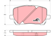 GDB3315DT Sada brzdových destiček, kotoučová brzda DTEC COTEC TRW