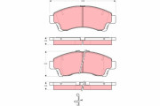 GDB3321 Sada brzdových destiček, kotoučová brzda TRW