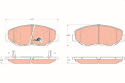 GDB3325 Sada brzdových destiček, kotoučová brzda COTEC TRW