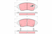 GDB3333 Brzdové destičky COTEC TRW