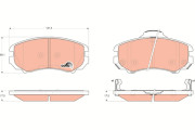 GDB3352DT Sada brzdových destiček, kotoučová brzda DTEC COTEC TRW