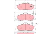 GDB3353DT Sada brzdových destiček, kotoučová brzda DTEC COTEC TRW