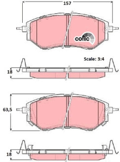 GDB3372DT Sada brzdových destiček, kotoučová brzda DTEC COTEC TRW