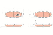 GDB3373DT Sada brzdových destiček, kotoučová brzda DTEC COTEC TRW