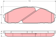 GDB3394DT Sada brzdových destiček, kotoučová brzda DTEC COTEC TRW