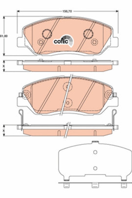 GDB3418 Brzdové destičky COTEC TRW