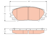 GDB3459DT Sada brzdových destiček, kotoučová brzda DTEC COTEC TRW