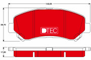 GDB3467DTE Sada brzdových destiček, kotoučová brzda DTEC COTEC TRW