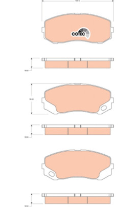 GDB3492 Brzdové destičky COTEC TRW