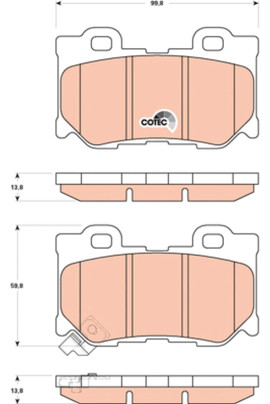 GDB3515 Brzdové destičky COTEC TRW