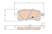 GDB3539DT Sada brzdových destiček, kotoučová brzda DTEC COTEC TRW