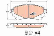 GDB3580 Brzdové destičky COTEC TRW