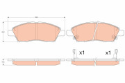 GDB3613 Sada brzdových destiček, kotoučová brzda TRW