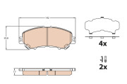 GDB3631 Sada brzdových destiček, kotoučová brzda TRW