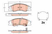 GDB3635 Sada brzdových destiček, kotoučová brzda TRW