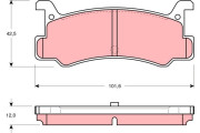 GDB375DT Sada brzdových destiček, kotoučová brzda DTEC COTEC TRW