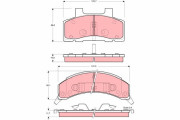 GDB4005 Sada brzdových destiček, kotoučová brzda TRW