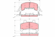 GDB4028 Sada brzdových destiček, kotoučová brzda TRW