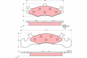 GDB4073 Sada brzdových destiček, kotoučová brzda TRW