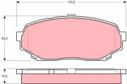 GDB4079 Sada brzdových destiček, kotoučová brzda TRW