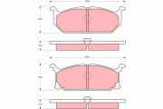 GDB4087 Sada brzdových destiček, kotoučová brzda TRW