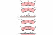 GDB4123 Sada brzdových destiček, kotoučová brzda TRW