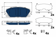 GDB4173BTE Sada brzdových destiček, kotoučová brzda ELECTRIC BLUE TRW