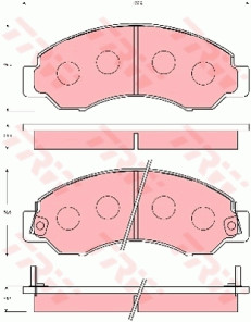 GDB7032 Sada brzdových destiček, kotoučová brzda TRW