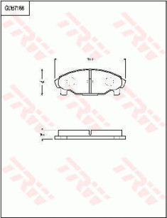 GDB7188 Sada brzdových destiček, kotoučová brzda TRW