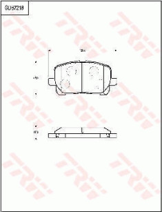 GDB7218 Sada brzdových destiček, kotoučová brzda TRW
