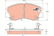 GDB729DT Sada brzdových destiček, kotoučová brzda DTEC COTEC TRW