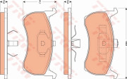 GDB7555 Sada brzdových destiček, kotoučová brzda COTEC TRW