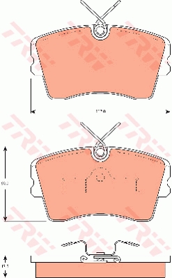 GDB7575 Sada brzdových destiček, kotoučová brzda TRW