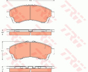 GDB7588 Sada brzdových destiček, kotoučová brzda TRW