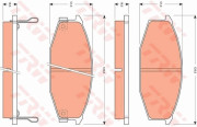 GDB7605 Sada brzdových destiček, kotoučová brzda TRW