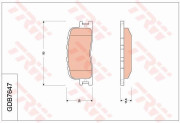 GDB7647 Sada brzdových destiček, kotoučová brzda TRW