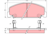 GDB764DT Sada brzdových destiček, kotoučová brzda DTEC COTEC TRW