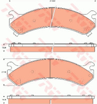 GDB7667 Sada brzdových destiček, kotoučová brzda TRW