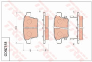 GDB7688AT Sada brzdových destiček, kotoučová brzda ATEC TRW