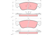 GDB768DT Sada brzdových destiček, kotoučová brzda DTEC COTEC TRW