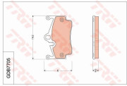 GDB7705 Sada brzdových destiček, kotoučová brzda TRW