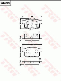 GDB7770 Sada brzdových destiček, kotoučová brzda TRW