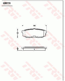 GDB7778AT TRW sada brzdových platničiek kotúčovej brzdy GDB7778AT TRW