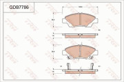 GDB7786 Sada brzdových destiček, kotoučová brzda TRW