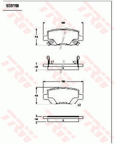 GDB7788 Sada brzdových destiček, kotoučová brzda TRW