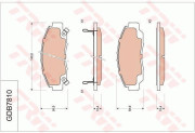 GDB7810AT TRW sada brzdových platničiek kotúčovej brzdy GDB7810AT TRW