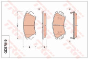 GDB7819 Sada brzdových destiček, kotoučová brzda TRW
