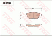 GDB7827 Sada brzdových destiček, kotoučová brzda TRW