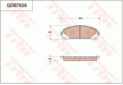 GDB7828 Sada brzdových destiček, kotoučová brzda TRW